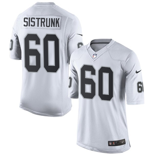 Men's Limited Otis Sistrunk Nike Jersey White Road - #60 NFL Oakland Raiders